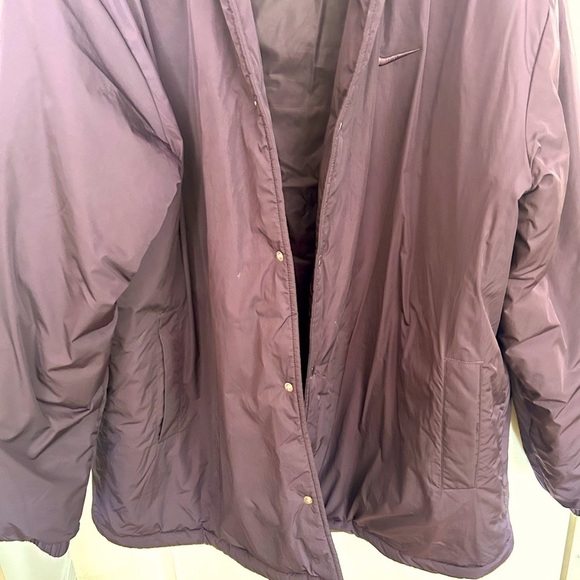 Nike Therma-fit Lined Collegiate button up coat eggplant size Medium - Picture 6 of 6
